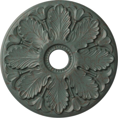 Ekena Millwork Milan Ceiling Medallion (Canopies up to 4 5/8"), 24 1/2"OD x 3 1/2"ID x 1"P, Cloud Burst Crackle CM24MICBC